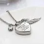 MJartoria Urn Necklaces for Ashes, Memorial Jewelry, Stainless Steel Heart-Shaped Delicate Commemorative Pendant Necklace Vial Necklace