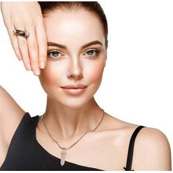 5pcs Crystal Necklace Hexagonal Pendant Gemstone Chakra Healing stone Crystal Jewelry for Women Girls Men Birthday Gifts