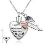 Cat Eye Jewels Memorial Ash Holder Urn Necklace Stainless Steel Heart Angel Wing Cremation Keepsake with Funnel Kit Necklace for Ashes for Men Women Cat Eye Jewels Memorial Ash Holder Urn Necklace Stainless Steel Heart Angel Wing Cremation Keepsake with Funnel Kit Necklace for Ashes for Men Women