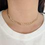 JIBSA 18K Gold Plated Choker Layered Thin Dainty Chain Necklace 14'' 16'' 18'' Long for Women Teen Girls Fashion Jewelry