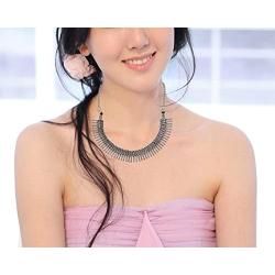 Sansar India Oxidized Silver Plated Kolhapuri Choker Necklace for Girls and Women