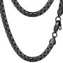 PROSTEEL Stainless Steel Flat Box Chain Necklace, Silver/Gold/Black Tone, Nickel-Free, Hypoallergenic Necklace, W: 4mm/6mm, L: 14/18/20/22/24/26/28/30 inch, Come Gift Box