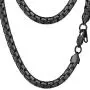 PROSTEEL Stainless Steel Flat Box Chain Necklace, Silver/Gold/Black Tone, Nickel-Free, Hypoallergenic Necklace, W: 4mm/6mm, L: 14/18/20/22/24/26/28/30 inch, Come Gift Box
