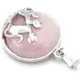 Top Plaza Natural Rose Quartz Chakra Healing Crystals Round Gemstone Pendant Necklace Silver Cat Jewelry for Womens Girls Top Plaza Natural Rose Quartz Chakra Healing Crystals Round Gemstone Pendant Necklace Silver Cat Jewelry for Womens Girls