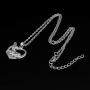 Trendy Silver Plated I Love Chihuahua Necklace Heart Shape Pendant 18'' Chain