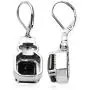 Shop LC Stainless Steel Black Tourmaline Black Spinel Lever Back Dangle Drop Earrings Fashion Prom Jewelry for Women Mothers Day Gifts Ct 7.13