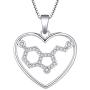 YL Serotonin Necklace Sterling Silver Dopamine Pendant Phantom Molecule Jewelry for Women
