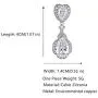 Scarlvambo Womens Cubic Zirconia Heart Teardrop Pierced Dangle Wedding Earrings Silver-Tone Scarlvambo Womens Cubic Zirconia Heart Teardrop Pierced Dangle Wedding Earrings Silver-Tone