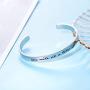 LParkin Marathon Runners Gifts Bracelet Running Jewelry Men Women One Mile at A Time Bracelet 1/4” x 6'' Stainless Steel Polished Finish