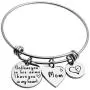 Meibai Memorial Bracelet God Has You in His Arms I Have You in My Heart Expandable Bangle Loss of Mom Gift Dad Memorial Gift Meibai Memorial Bracelet God Has You in His Arms I Have You in My Heart Expandable Bangle Loss of Mom Gift Dad Memorial Gift