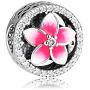 CKK Charm Classic Flower Charm S925 Sterling Silver Bead Compatible with Pandora Bracelet Women DIY Jewelry (Gradient Pink)