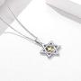 Silvora Sterling Silver Star of David Pendant Necklace with 22 in Rolo Chain Megan Cross Jewelry for Women