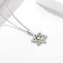 Silvora Sterling Silver Star of David Pendant Necklace with 22 in Rolo Chain Megan Cross Jewelry for Women