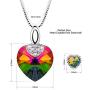 Komking Love Heart Pendant Necklace and Earrings for Women, Swarovski Jewelry Sets Birthday/Anniversary Christmas Jewelry Gifts for Women Mom/Wife/Sister/Best Friend