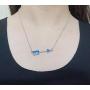 DMOMSA Sapphire Retro Alloy Bow and Arrow Pendant Necklace Jewelry Gifts, Suitable for Women’s Gifts for Birthday Party Anniversary Valentine’s Day