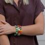 Earth Accessories Boho Bracelets for Women - Plant Based and Sustainable Bohemian Bracelet and Jewelry - Hippie Bracelets or Stretch Chunky Beaded Bracelets