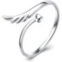 I love you 3000 Knuckle Rings,Toe Rings,925 Stering Silver Open Adjustable Ring Fashion Jewelry Charms Birthday Gifts for Teens Girl/Boys/Women/Men/Bridesmaid