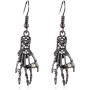 LZHLQ Skeleton Bone Hand Necklace Collar Necklace Gothic Double Skull Hand Claw Punk Necklace for Women Men