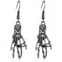LZHLQ Skeleton Bone Hand Necklace Collar Necklace Gothic Double Skull Hand Claw Punk Necklace for Women Men