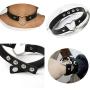 yfstyle 4 Pcs Gothic Leather Choker Necklaces Bracelets for Women Girls Black PU Spike Layere Lock Necklaces Adjustable Double Layer O Ring Collar Heart Necklace Punk Jewelry Gifts