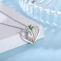 Bunny Necklace for Women 925 Sterling Silver Love Heart Animal Necklaces with CZ Cute Rabbit Pendant Jewelry for Girls Teen.