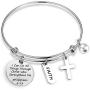 Christian Bracelet I Can Do All Things Through Christ Who Strengthens Me Philippians Gifts Religious Jewelry Bible Verse Bracelet Religious Bracelet for Women (do all things BR)