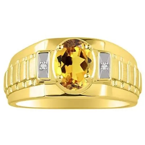 RYLOS Mens Rings Yellow Gold Plated Silver Rings Classic Designer Style 8X6MM Oval Gemstone & Genuine Diamond Ring Color Stone Birthstone Rings For Men Mens Rings, Silver Rings, Size 8,9,10,11,12,13 RYLOS Mens Rings Yellow Gold Plated Silver Rings Classic Designer Style 8X6MM Oval Gemstone & Genuine Diamond Ring Color Stone Birthstone Rings For Men Mens Rings, Silver Rings, Size 8,9,10,11,12,13