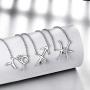 Zodiac Sign Necklace 925 Sterling Silver 12 Constellation Pendant & Rings Horoscope Astrology Jewelry Crystal Cubic Zirconia Birthday