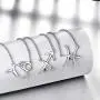 Zodiac Sign Necklace 925 Sterling Silver 12 Constellation Pendant & Rings Horoscope Astrology Jewelry Crystal Cubic Zirconia Birthday