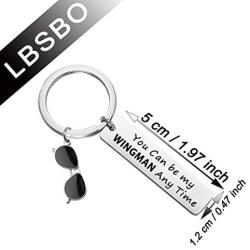 Top Gun Inspired Jewelry Pilot Gift Flight Crew Gift You Can Be My Wingman Any Time Keychain Gift for Top Gun Fans