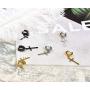 Stainless Steel Cross Earrings for Men Women, Gold/Black/Silver Cross Earrings, Hoop Huggie Earrings Drop Dangle Earrings Piercing Jewelry Set for Boys Girls Teens