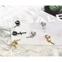 Stainless Steel Cross Earrings for Men Women, Gold/Black/Silver Cross Earrings, Hoop Huggie Earrings Drop Dangle Earrings Piercing Jewelry Set for Boys Girls Teens