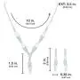 SP Sophia Collection Fancy Fashion Statement Womens Marquise Y Drop Necklace and Stud Post Dangle Earrings Set SP Sophia Collection Fancy Fashion Statement Womens Marquise Y Drop Necklace and Stud Post Dangle Earrings Set