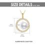 SISGEM 14K Gold Pearl Necklace for Women Pearl Pendant Necklace Dainty Jewelry Anniversary Mothers Day Present for Her, Mom, Wife