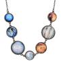 7 Planet Necklace,Solar System Handmade Charm Necklace with double-sided glass crystal ball for female teachers