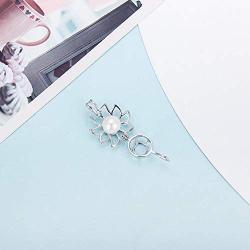 LGSY Sterling Silver Edelweiss Pearl Cage Pendants for Women, Design Pearl Cage Pendants for Pearl Jewelry Making, Essential Oil Diffuser Lockets for Pearl Jewelry