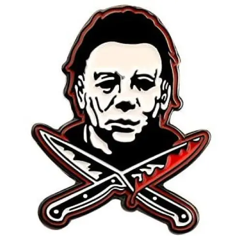 CENWA Halloween Jewelry Halloween Brooch Pin Halloween Movie Inspired Brooch Pin Horror Movie Fans Gift
