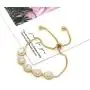 WeimanJewelry Cubic Zirconia CZ Wedding Bridal Pear Cut Adjustable Teardrop Chain Bracelet for Women Lady