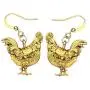 DUOWEI Antique Silver And Gold Plated Hen Chicken Earrings for Women Girls Charms Chicken Dangle Drop Jewelry Gifts DUOWEI Antique Silver And Gold Plated Hen Chicken Earrings for Women Girls Charms Chicken Dangle Drop Jewelry Gifts