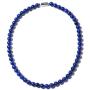 Shop LC 925 Sterling Silver Lapis Lazuli Beads Strand Necklace Women Jewelry For Gifts Anniversary 18''