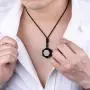 Obsidian Pendant Necklace Obsidian Crystal Pendant Necklace Pattern with Extend Bead Chain for Men or Women Obsidian Pendant Necklace Obsidian Crystal Pendant Necklace Pattern with Extend Bead Chain for Men or Women