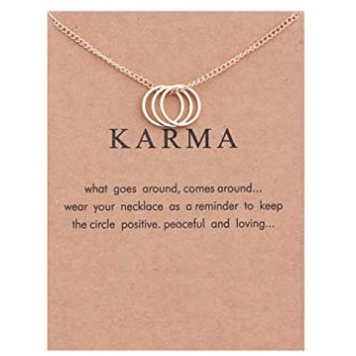 SK Angel Message Card Good Luck Friendship Pendant Necklace Mothers Day Pendant Chain Birthday Necklace with Gift