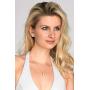 Mariell Freshwater Pearl Button Wedding Necklace and Earrings Gold Jewelry Set for Bridesmaids & Brides