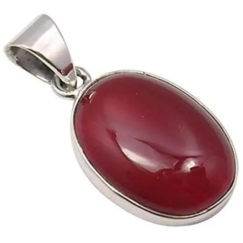 SilverStarJewel 925 Pure Sterling Silver Carnelian Pendant 1.1'' Stone Gift SilverStarJewel 925 Pure Sterling Silver Carnelian Pendant 1.1'' Stone Gift