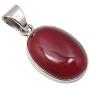 SilverStarJewel 925 Pure Sterling Silver Carnelian Pendant 1.1'' Stone Gift