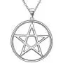 Astrological Symbol Necklace for Women Mens Pendant 925 Sterling Silver Eye of Evidence Necklace Crescent Black Moon and Cross Necklace Wiccan Jewelry for Boys and Girls Gift with Gift Box