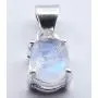SilverStarJewel Oval Rainbow Moonstone Pendant 0.7'' 1.3 Grams Sterling Silver SilverStarJewel Oval Rainbow Moonstone Pendant 0.7'' 1.3 Grams Sterling Silver
