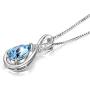 AOBOCO Sterling Silver Infinity Teardrop Necklace Embellished with Crystals from Austria, Classic Christmas Anniversary Birthday Wedding Gifts Ideas for Her, Fine Jewelry Gifts for Women