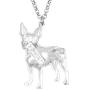 WEVENI Alloy Enamel Rhinestone Boston Terrier Dog Necklace for Women Girls Crystal Pendant Pet Jewelry Gifts