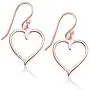 Big Apple Hoops - High Polished Genuine 925 Sterling Silver Lovely Heart Drop Dangle Earrings in 3 Color Rose, Silver or Gold Ideal Gifts for Women, Teens, Men Big Apple Hoops - High Polished Genuine 925 Sterling Silver Lovely Heart Drop Dangle Earrings in 3 Color Rose, Silver or Gold Ideal Gifts for Women, Teens, Men